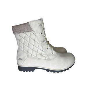 JBU Jambu Summit Women's Boots Waterproof White Lined Quilted Winter Size 11 NIB